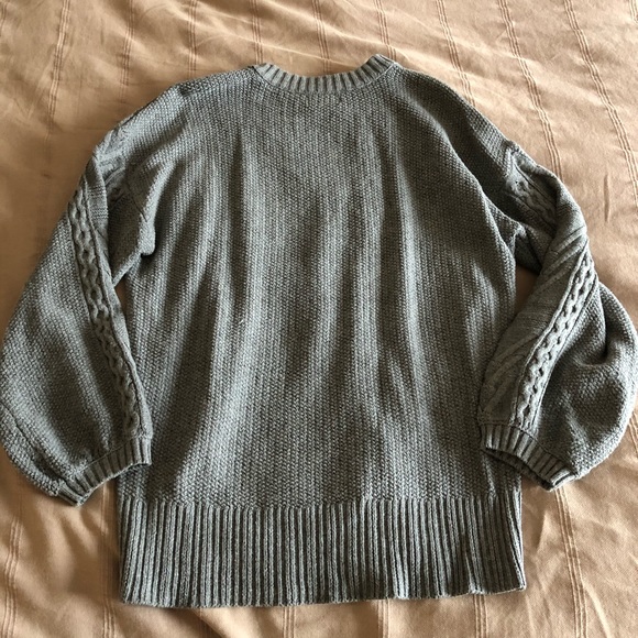 BDG Cable Knit Balloon Sleeve Sweater - Picture 2 of 7